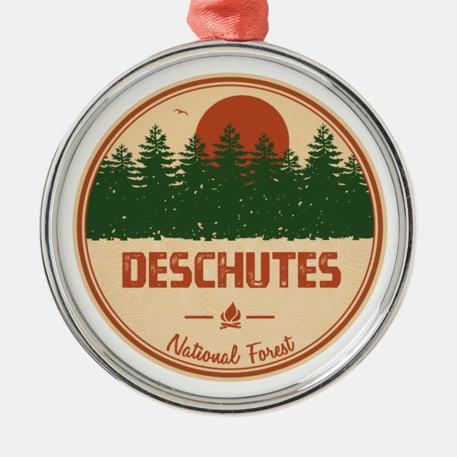 Deschutes Nationalwald Ornament Aus Metall (Vorne)