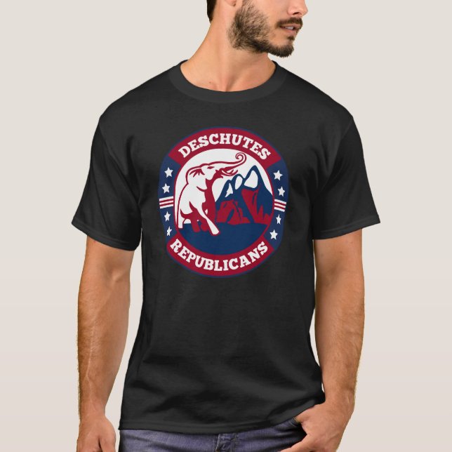 Deschutes Republikaner 2023 NEUES Logo T-Shirt (Vorderseite)