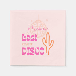 Desco Disco Junggeselinnen-Abschied Rosa & Orange Serviette