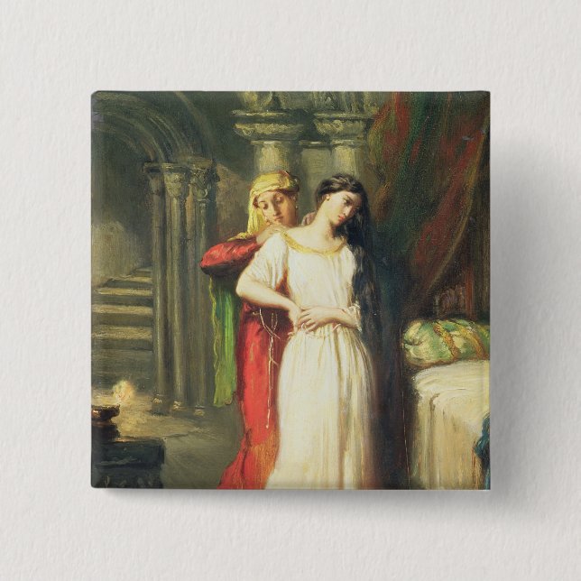 Desdemona, das zu ihrem Bett, 1849 sich Button (Vorderseite)
