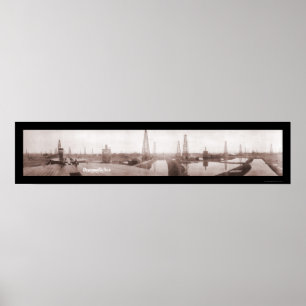 Desdemona Oil Field Foto 1919 Poster