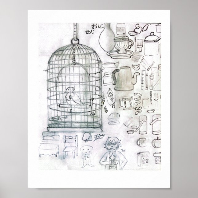 Desenho, Arte, criativo, imaginação. Poster (Vorne)