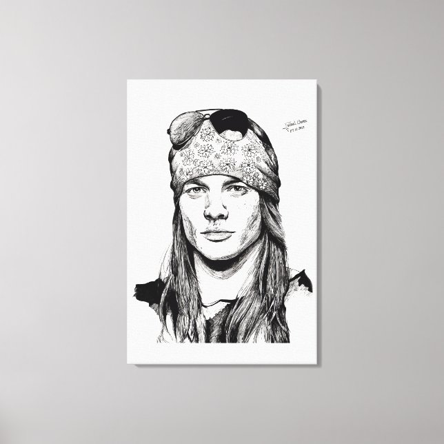 Desenho do Axl Rose Leinwanddruck (Vorderseite)