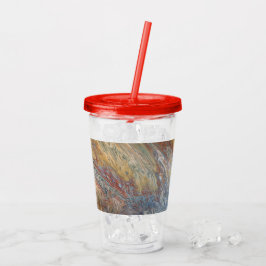Desert Acrylic Pour Tumbler Acryltrinkbecher