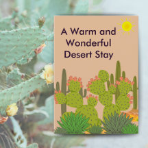 Desert Airbnb Host Card with Custom Message Option
