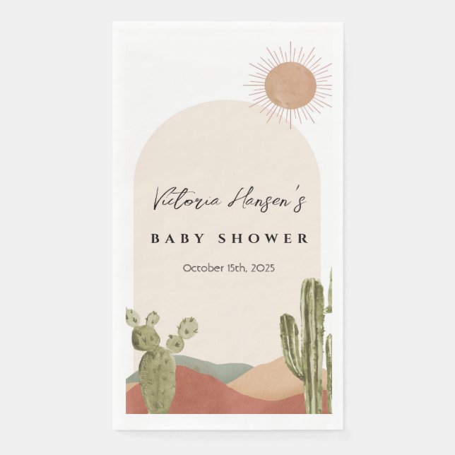 Desert Baby Shower Serviette (Vorderseite)