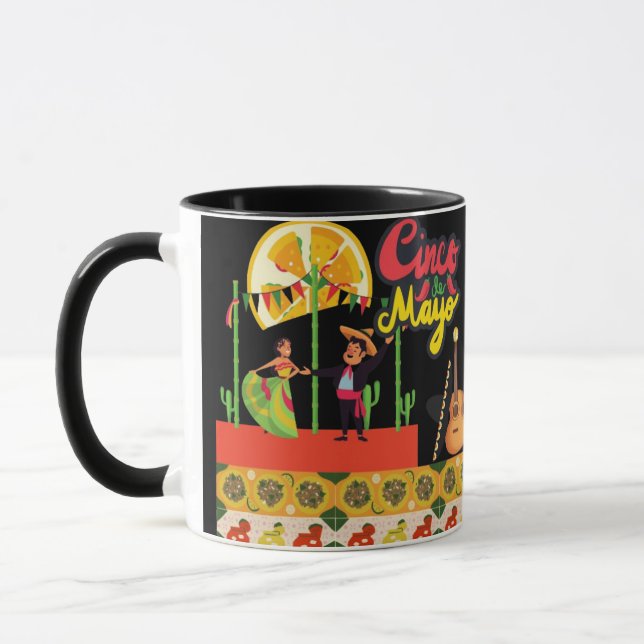 Desert Bloom Fiesta black  Tasse (Links)