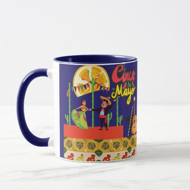 Desert Bloom Fiesta navyblau Tasse (Links)