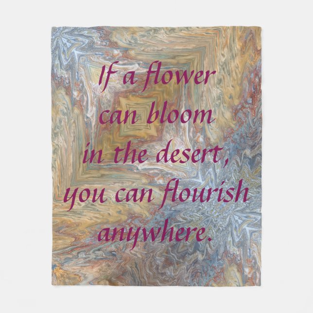 Desert Bloom Fleece Blanket (Vorderseite)