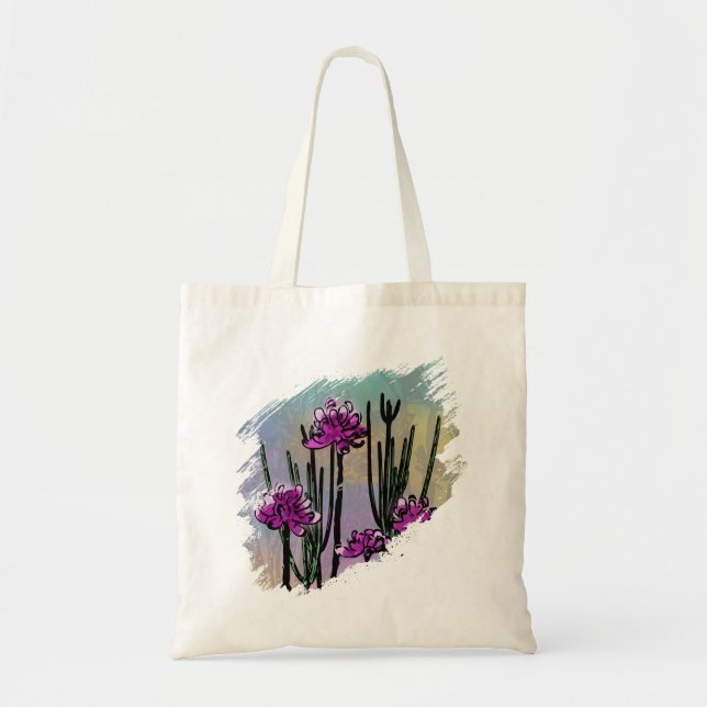 Desert Bloom Paint Splatter Tote Bag Tragetasche (Vorne)