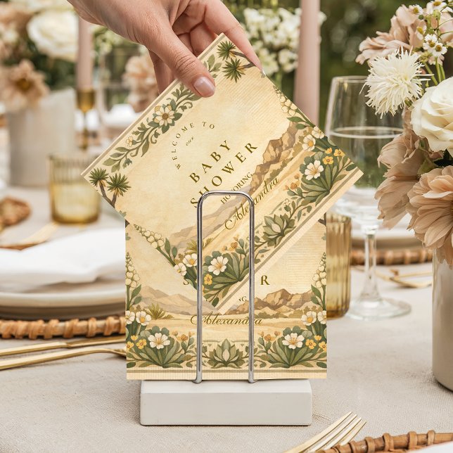 Desert Botanical Baby Shower Serviette (Von Creator hochgeladen)
