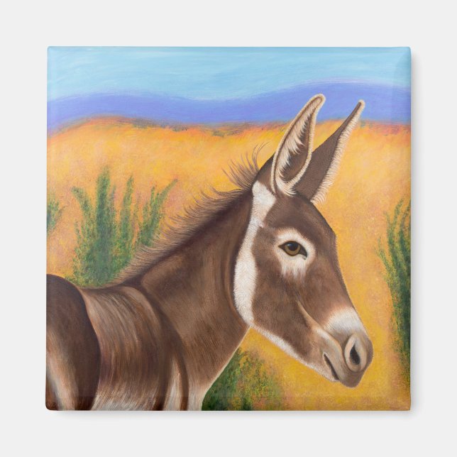 Desert Burro Magnet (Vorne)