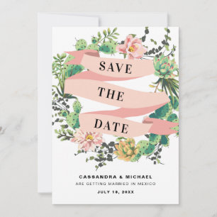 Desert Cactus Bloom Happy Ever After Save The Date