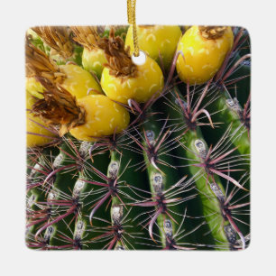 Desert Cactus Blooming Frohe Weihnachten Keramikornament
