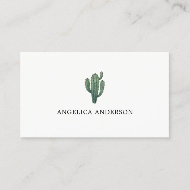 Desert Cactus Blume Business Card Visitenkarte (Vorderseite)