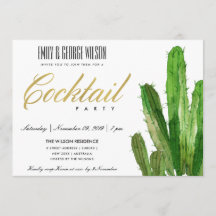 DESERT CACTUS FOLIAGE WATERCOLOR COCKTAIL PARTY