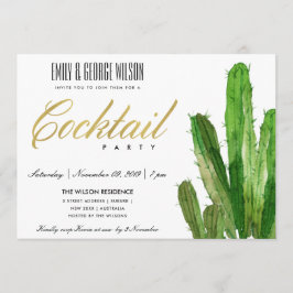 DESERT CACTUS FOLIAGE WATERCOLOR COCKTAIL PARTY EINLADUNG