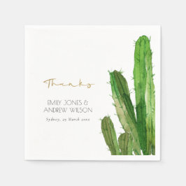 DESERT CACTUS FOLIAGE WATERCOLOR DANK DANK DANK WE SERVIETTE