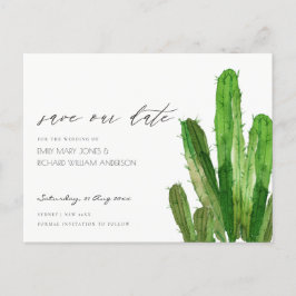 DESERT CACTUS FOLIAGE WATERCOLOR SAVE THE DATE ANKÜNDIGUNGSPOSTKARTE