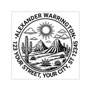 Desert Cactus Landscape #2 Name Rücksendeadresse Permastempel