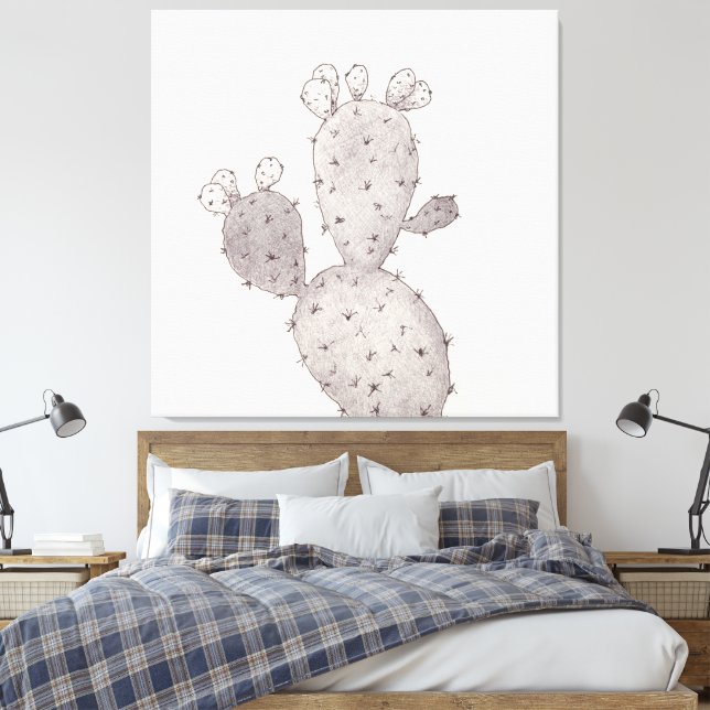 Desert Cactus Leinwanddruck (Insitu (Schlafzimmer))