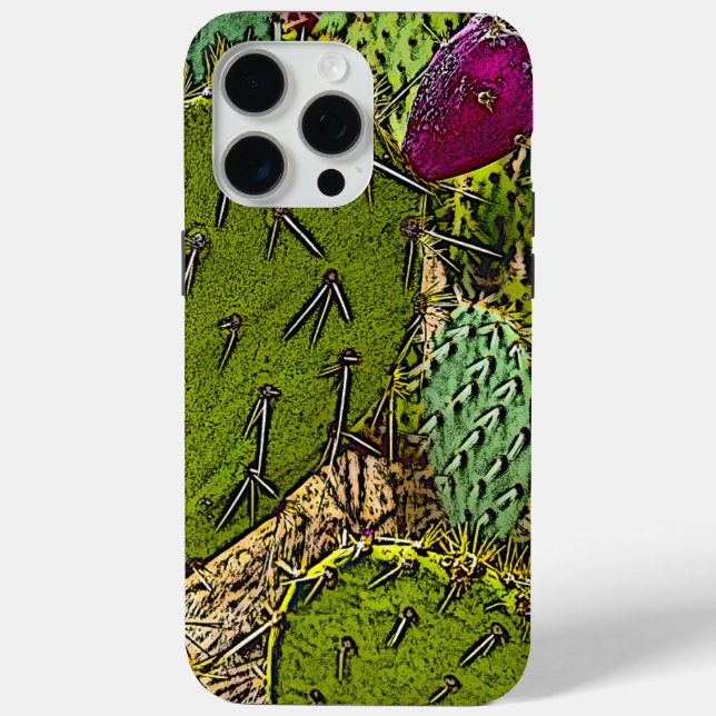 Desert Cactus Prickly Pear Decorative Digital Art Case-Mate iPhone Hülle (Rückseite)