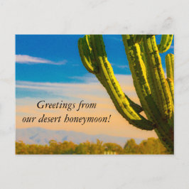 Desert Cactus Saguaro Honeymoon Danke Postkarte