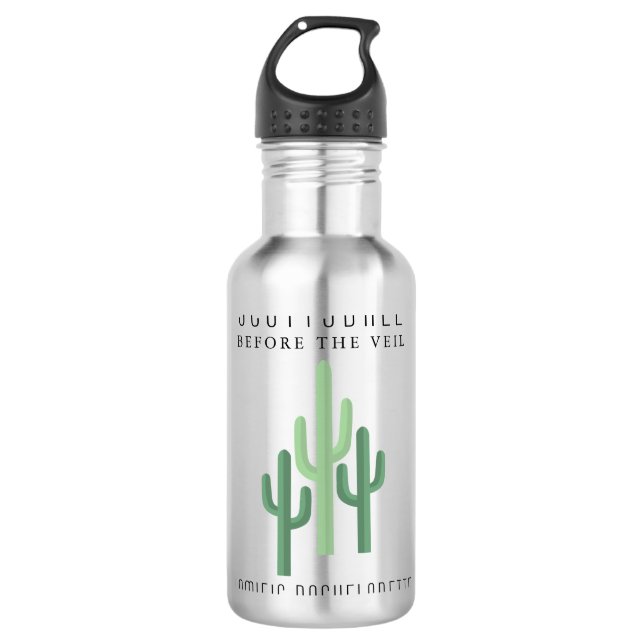 Desert Cactus Scottsdale Bachelorette Edelstahlflasche (Vorderseite)