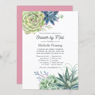 Desert Cactus succulents Brautparty by Mail Einladung