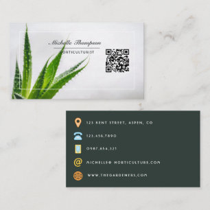 Desert Cactus succulents QR Code Business Card Visitenkarte