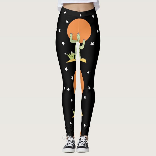 Desert Cactus Sun Thunder_Cove Leggings (Vorderseite)