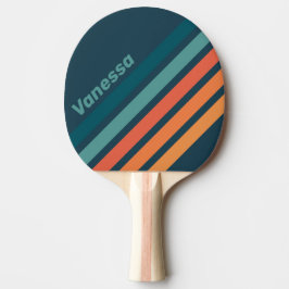 Desert Cactus Sunrise Angled Striping with Name Tischtennis Schläger