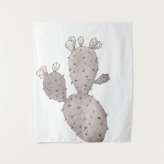 Desert Cactus Tapestry Wandteppich (Vorderseite)