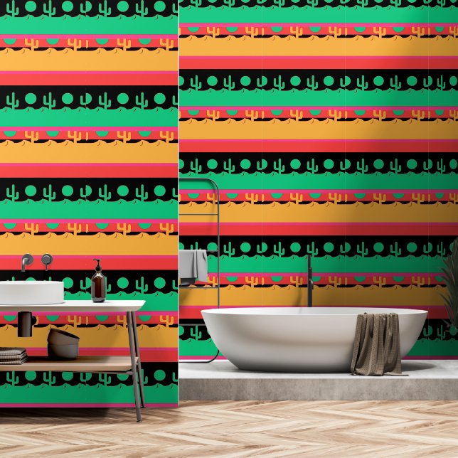 Desert Cactus Tapete (Badezimmer)