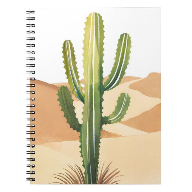 Desert Cactus | Watercolor Green Cacti Notizblock (Vorderseite)