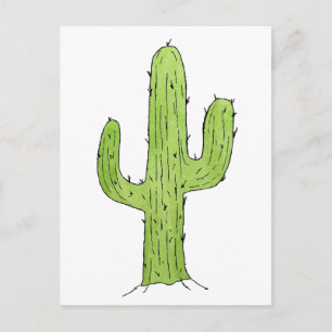 Desert Cactus Wüste Pflanze Kaktus Tree Design Postkarte