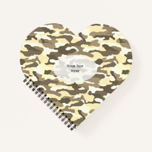 Desert Camouflage Heart Notizbuch
