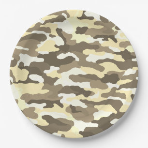 Desert Camouflage Pappteller