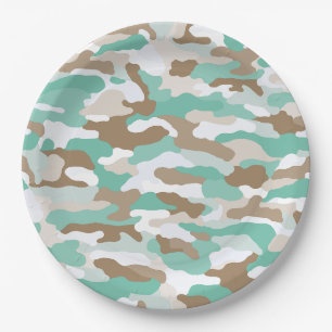 Desert Camouflage Pappteller