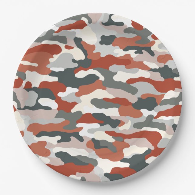Desert Camouflage Pappteller (Vorderseite)