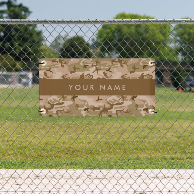 Desert Camouflage Pattern, Ihr Name, Personalisier Banner (Insitu)
