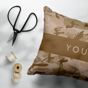 Desert Camouflage Pattern, Ihr Name, Personalisier Dekokissen