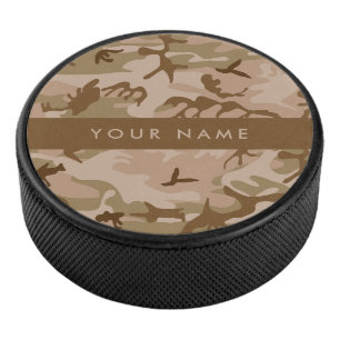Desert Camouflage Pattern, Ihr Name, Personalisier Eishockey Puck