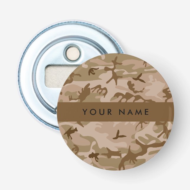 Desert Camouflage Pattern, Ihr Name, Personalisier Flaschenöffner (Vorderseite)