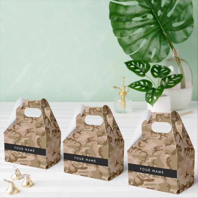 Desert Camouflage Pattern, Ihr Name, Personalisier Geschenkschachtel (Zahlreiche)