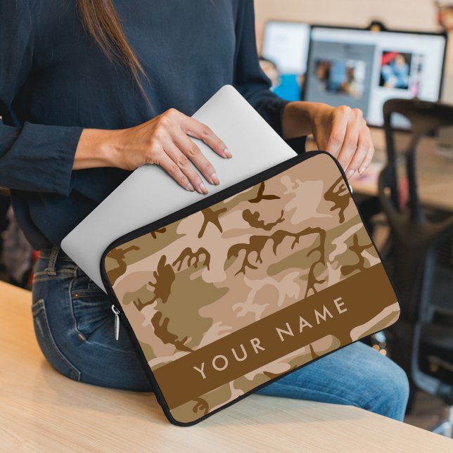 Desert Camouflage Pattern, Ihr Name, Personalisier Laptopschutzhülle (Von Creator hochgeladen)
