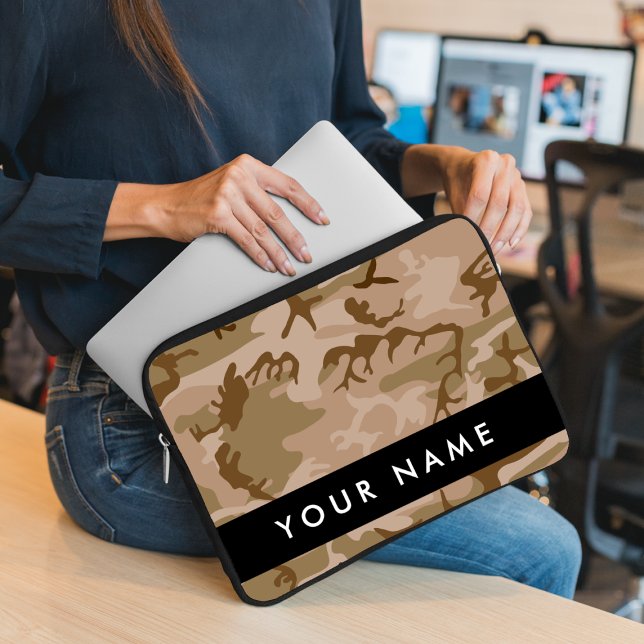 Desert Camouflage Pattern, Ihr Name, Personalisier Laptopschutzhülle (Von Creator hochgeladen)