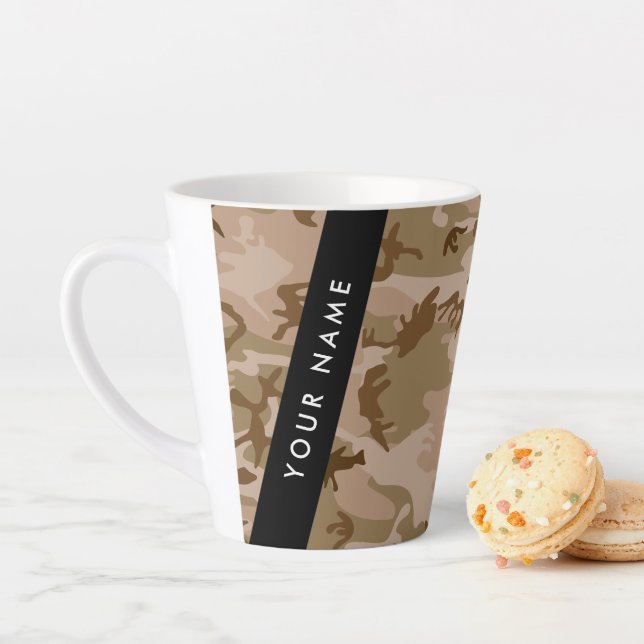 Desert Camouflage Pattern, Ihr Name, Personalisier Milchtasse (Beispiel)