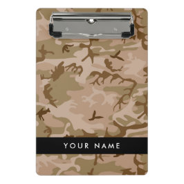 Desert Camouflage Pattern, Ihr Name, Personalisier Mini Klemmbrett