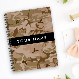 Desert Camouflage Pattern, Ihr Name, Personalisier Notizblock